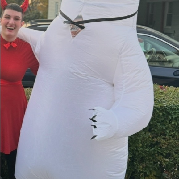 Inflatable Polar Bear Costume Adult Blow up Halloween - Picture 8 of 8